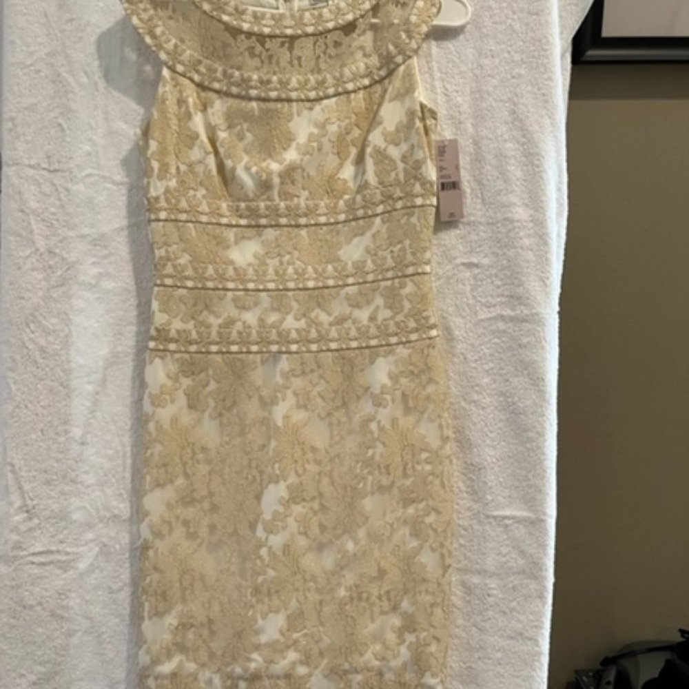 Gold Monet Katherine Kelly Tags still on cocktail or wedding dress